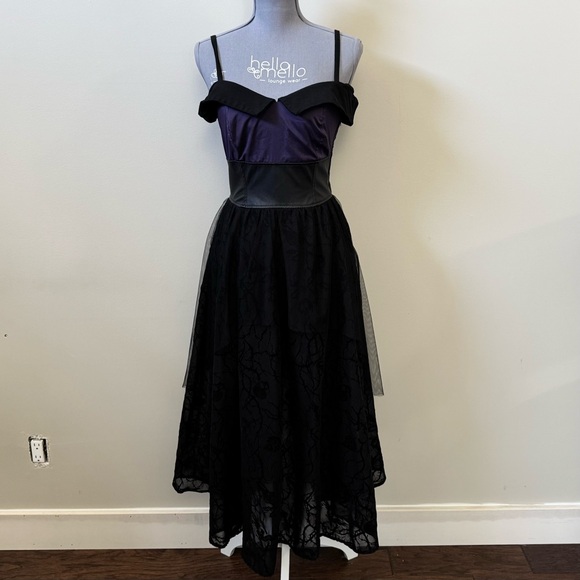 Disney Dresses & Skirts - Disney Villains black/purple grunge corset back sleeveless dress gown